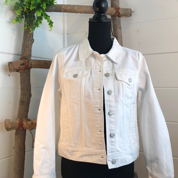 J. Crew Jackets & Blazers - J Crew Denim White Jean Jacket/Coat NWOT